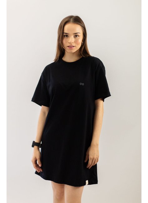 vestido moda sustentavel preto unissex gnine 7