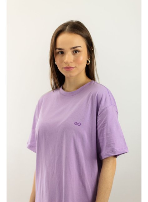 vestido moda sustentavel lilas unissex gnine 3