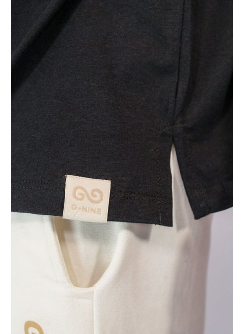 camiseta oversized preta sustentavel unissex gnine 2