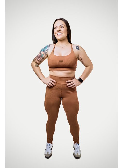 top calca legging fitness feminino gnine academia gym marrom