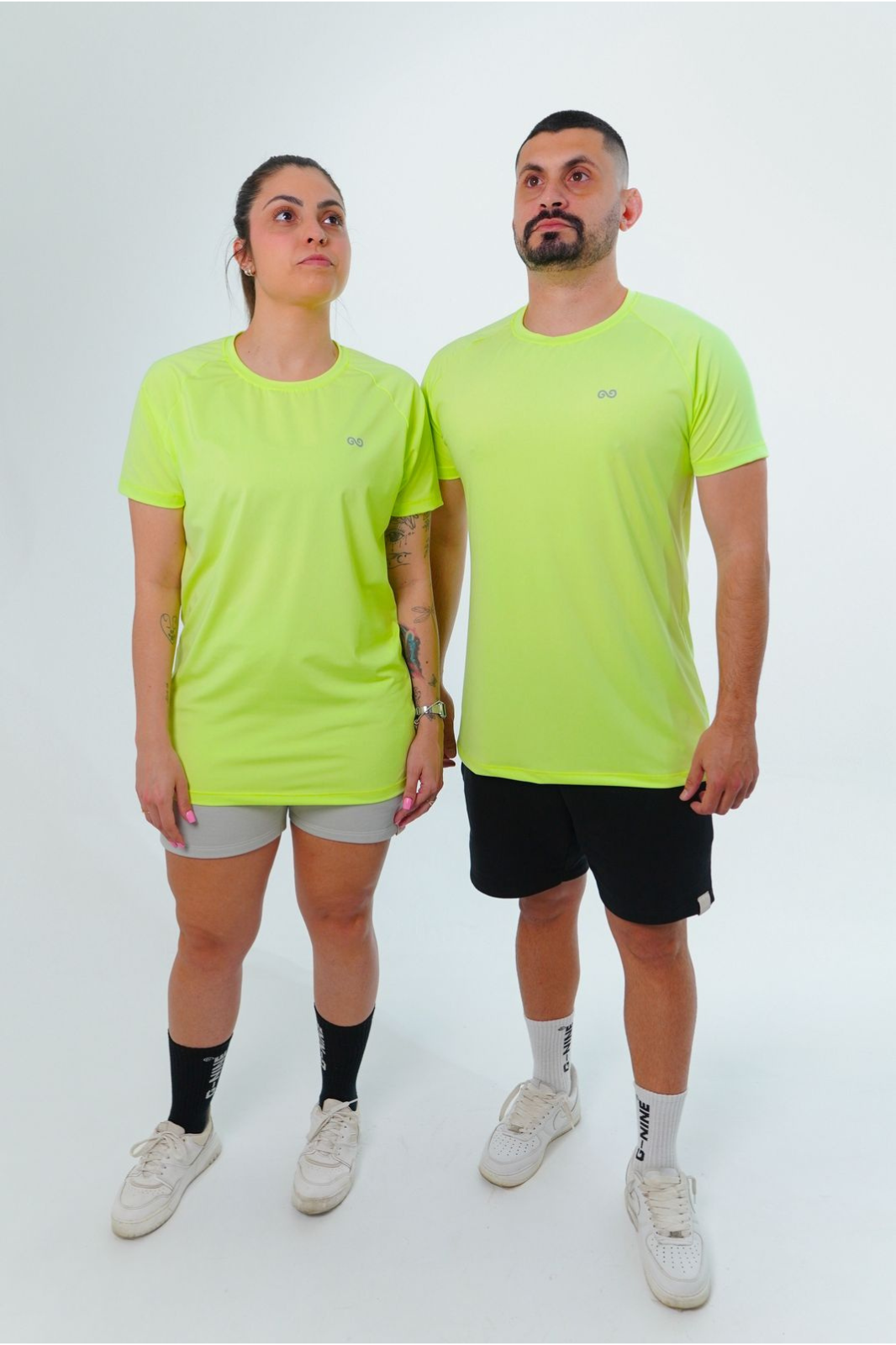 camiseta treino antiodor dryfit unissex verde neon gnine 3