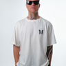 camiseta over off white unissex algodao sustentavel gnine paolo