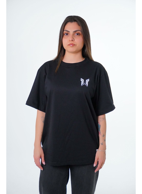 camiseta over preta unissex algodao sustentavel gnine paolo